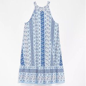 NEW Loft Plus Paisley Tiered Halter Swing Dress Sleeveless Peasant Prairie 20/22